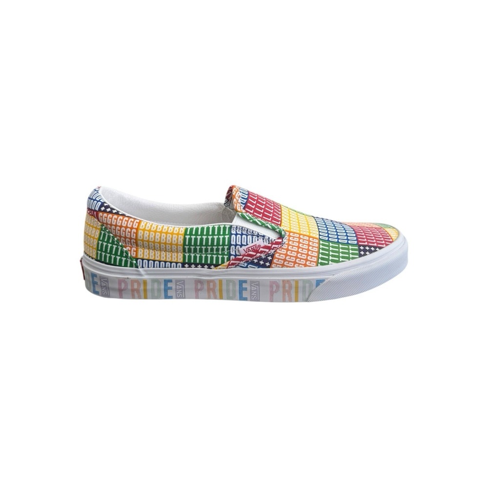 Vans Checkerboard Classic Slip-On Pride‎ VNOA33TB3WJ Men Size 12